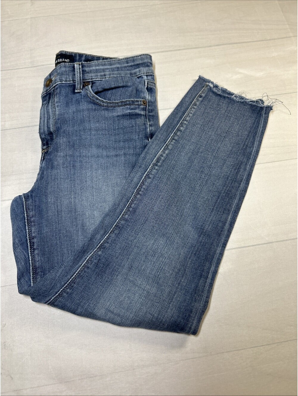 Lucky Brand Ava Crop Skinny Jeans Women’s Size 6/28 Raw Hem Stretch Denim